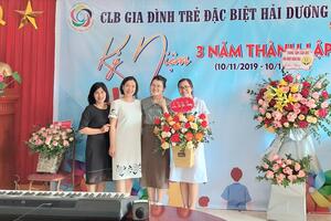 CHƯƠNG  TRÌNH KỶ NIỆM 3 NĂM THÀNH LẬP CÂU LẠC BỘ GIA ĐÌNH TRẺ ĐẶC BIỆT HẢI DƯƠNG VÀ CHƯƠNG TRÌNH TẬP HUẤN ĐÀO TẠO "SỨC KHỎE SINH SẢN CHO TRẺ TỰ KỶ"