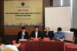 NGÀY 1/2 CỤC QUẢN LÝ KHÁM, CHỮA BỆNH - BỘ Y TẾ TỔ CHỨC HỘI THẢO CHIA SẺ KINH NGHIỆM TRONG CÔNG TÁC PHỤC HỒI CHỨC NĂNG TẠI TỈNH BẮC GIANG VỚI SỰ THAM GIA CỦA ĐẠI DIỆN LÃNH ĐẠO CÁC ĐƠN VỊ TRỰC THUỘC  BỘ Y TẾ; SỞ Y TẾ CÁC TỈNH, THÀNH PHỐ