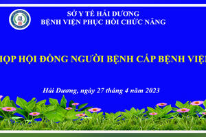 Họp Hội đồng người bệnh cấp bệnh viện tháng 04/2023