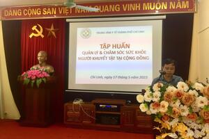 TẬP HUẤN "QUẢN LÝ VÀ CHĂM SÓC SỨC KHỎE NGƯỜI KHUYẾT TẬT TẠI CỘNG ĐỒNG