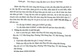 THƯ MỜI BÁO GIÁ