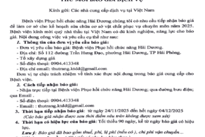 THƯ MỜI BÁO GIÁ DỊCH VỤ