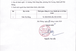 Danh sách người thực hành tại bệnh viện